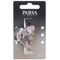 PARSA Haarklammer gemustert, silber - beige