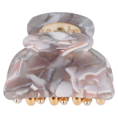 PARSA Haarklammer gemustert, silber - beige