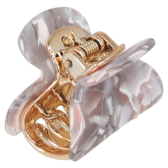 PARSA Haarklammer gemustert, silber - beige