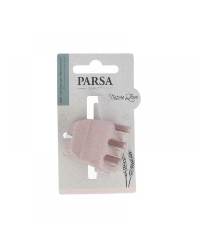PARSA Nature Love Haarklammer, rosa Mittel, 6 Stk., aus Weizenstroh