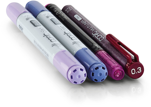 COPIC Marker Ciao 22075646 Doodle pack Purple, 4 Stck