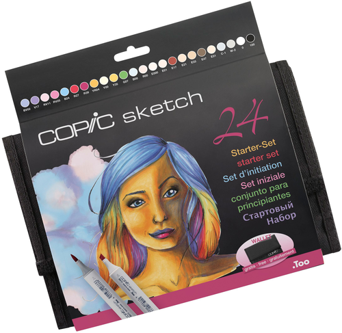 COPIC Marker Sketch 21075424 Wallet Starter-Set, 24 Stck