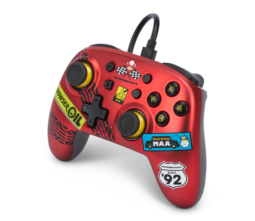 POWER A Wired Nano Controller NSW NSGP0124-01 Mario Kart, Racer Red
