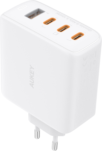 AUKEY OmniaMix II 100W GaN PD PA-B7S  WH 4-Port, Wall Charger White