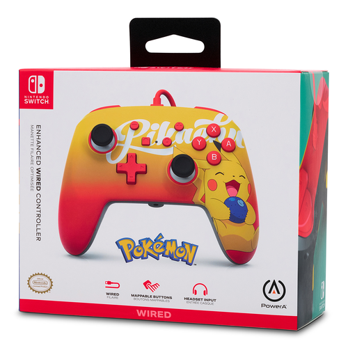POWER A Enhanced Wired Controller 1522784-01 Pikachu, NSW, Oran Berry