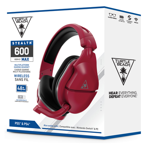 TURTLE BEACH Stealth 600 Gen2 MAX Red TBS-3172-02 Wireless Headset PS5