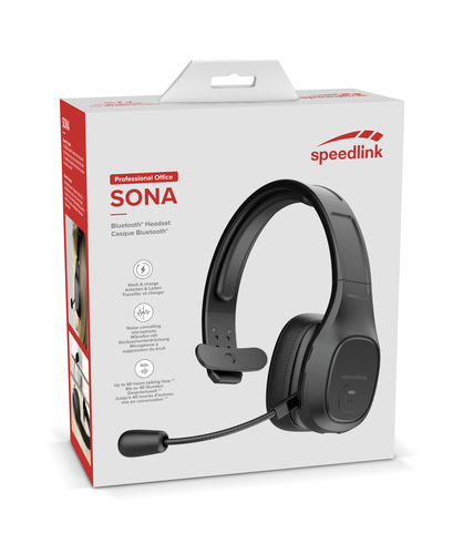 SPEEDLINK SONA BT Chat Headset SL-870300-BK Microphone Noise Canceling