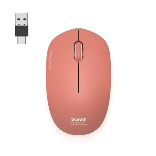 PORT Silent Mouse Wirelless 900542 USB-C/USB-A, Terracotta