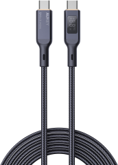 AUKEY Cable USB-C-to-C,LCD Display CB-MCC101 1.0m,Nylon...