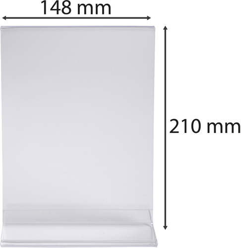 EXACOMPTA Tischaufsteller A5 85158D transparent, T-Form hoch