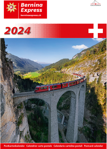 CALENDARIA Bernina-Express 2024 43494634 D/F/I/E, 14.8x22cm