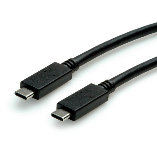 ROLINE USB-C-C, Lade & Datenkabel 11.44.9053 Black, ST/ST, 100W, 3.2Gen2 1m
