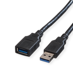 ROLINE USB-A-A, Verlängerungskabel 11.02.8978 Black,...