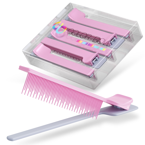 ColorBow Clip Comb Pink/Grey 5 Stk.