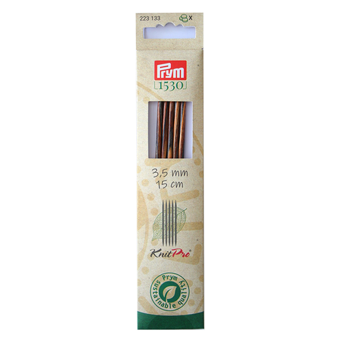 Prym 1530 Strumpfstricknadeln 3.50 mm, 15 cm, Birkenholz