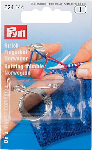 Prym Strickfingerhut Norweger, silber Karte