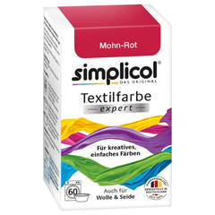 Simplicol, Textilfarbe expert, mohnrot 150 g