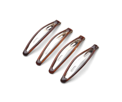 Trisa Haarspange Click clack slimline 6cm braun 4 Stk.