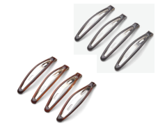 Trisa Haarspange Click clack slimline 6cm braun 4 Stk.