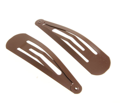 Trisa Haarspange Click clack 7 cm braun 2 Stk.