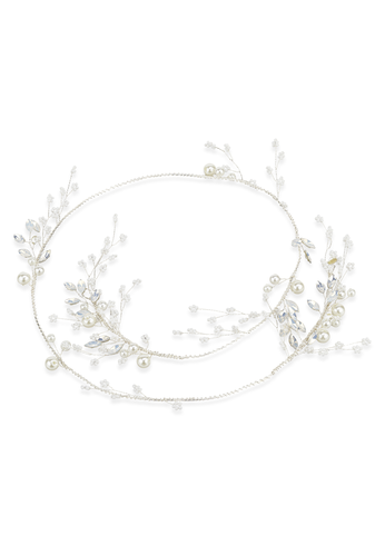 Trisa Celebride Drahtdekoration mit verschiedenen Perlen und Kristallsteinen 75 cm