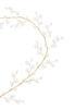 Trisa Celebride Drahtdeko in hellem gold mit kleinen Perlenblnchen