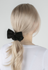 Trisa Fashion Samtscrunchie und Samtmasche auf Haarclip 15 cm schwarz