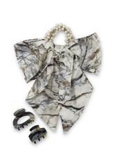 Trisa Fashion Perlen scrunchie mit Satin Schleife