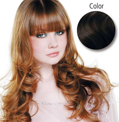 Balmain gewellt 45cm 4 mittelbraun 10 Stück Echthaar...