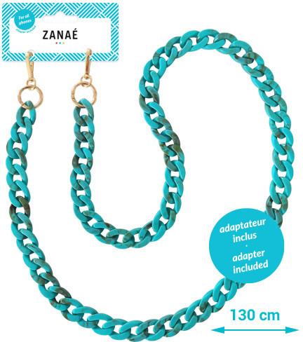 ZANA Phone Necklace Emerald Coast 17374 Mineral Winter turquoise
