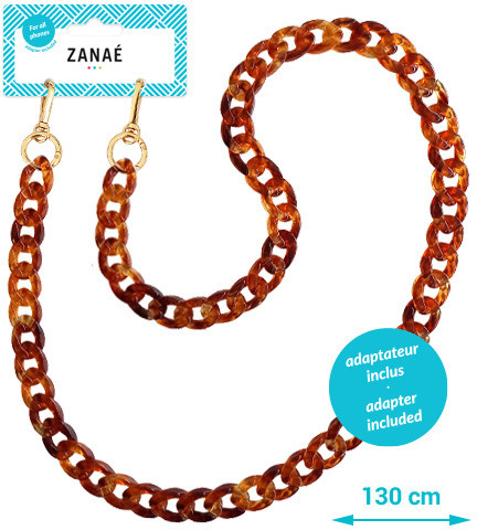 ZANA Phone Necklace Tortoise Shell 17668 Mineral Spring red