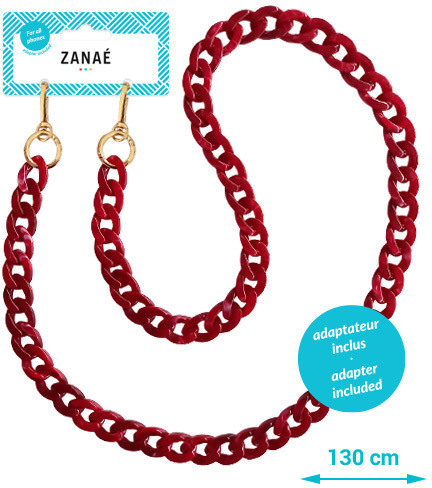 ZANA Phone Necklace Coral 17378 Mineral Spring red