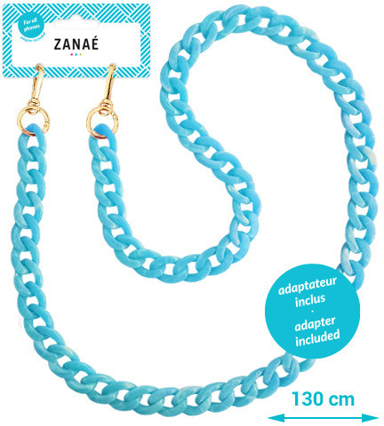 ZANA Phone Necklace Caraibe Vibe 17373 Mineral Spring light blue