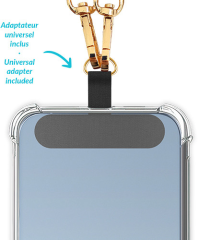 ZANAÉ Phone Necklace Leather 18310 Gold &...