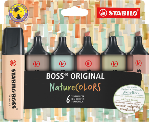 STABILO Boss Leuchtmarker Original 70/6-2-2 Nature Colors 6 Farben