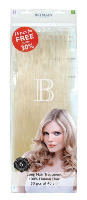 Balmain Value Pack 27(Level8) Natural Straight 40cm kupferbr.50St Echth. Fill-In