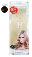 Balmain Value Pack 6 Natural Straight 40cm 50St. Echthaar...