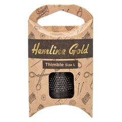 Hemline Gold Fingerhut, schwarz Grösse L, Karte 1 Stk.