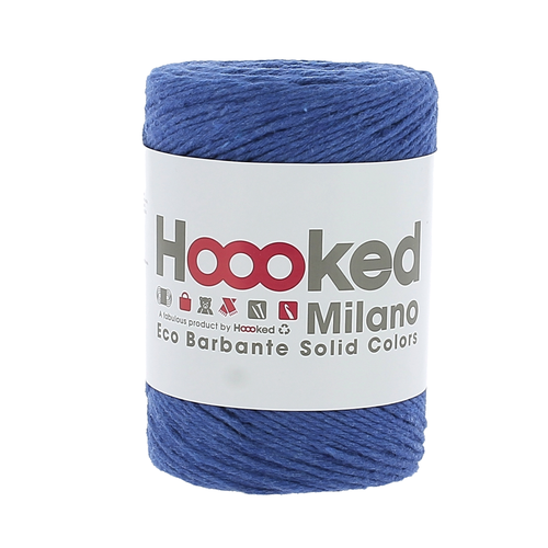 Hoooked Milano Eco Barbante, Ultramarine Knuel 200 g, 204 m, 85 % recyceltes CO