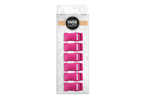 BeaLena Paracord Steckverschluss, pink 2.2 x 4.6 cm. 6 Stck, 100% Kunststoff