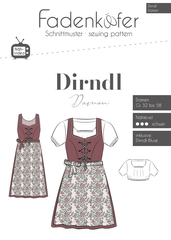Fadenkäfer Papierschnittmuster Dirndl A4, Damen