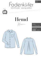 Fadenkäfer Papierschnittmuster Hemd A4, Herren