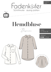 Fadenkäfer Papierschnittmuster Hemdbluse A4, Damen