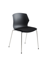 MAYER Besucherstuhl OvaLounge 25110101 schwarz/chrome