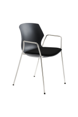 MAYER Besucherstuhl OvaLounge 25110101A schwarz/chrome,...