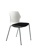 MAYER Besucherstuhl OvaLounge 25111702 weiss/schwarz