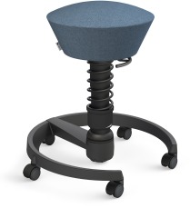 AERIS Sitzhocker Swopper 102HBSTBKBKC schwarz/blau, mit...