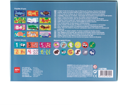 APLI KIDS Spielebox Tiere 18798 Puzzle, Domino, Memory