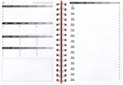 BIELLA Agenda AgeBag undatiert 78239C my Daily 125 Blatt tabak A5