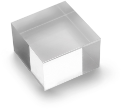 DEFLECTO Acrylblock 75x50mm AB250 transparent poliert